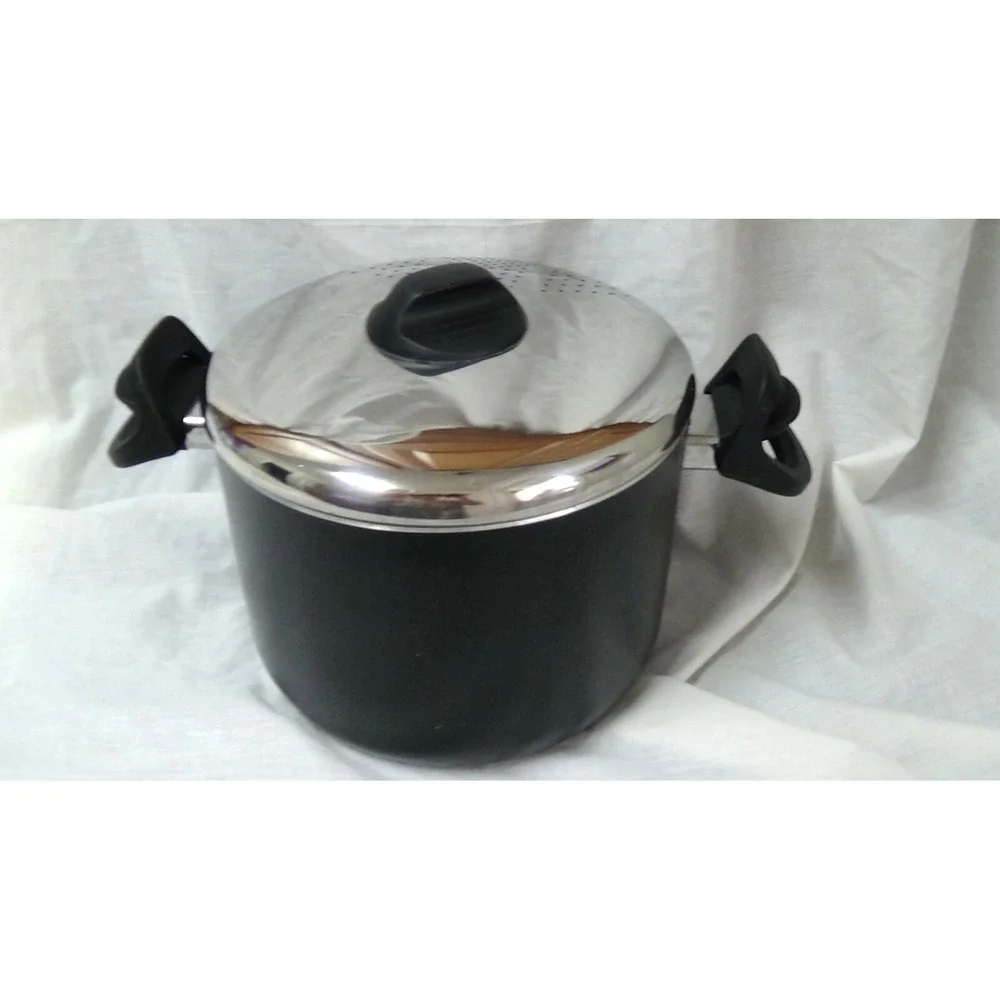Stock Pot with Strainer Lid Stainless Steel 6 Quart Non-stick Finish #080